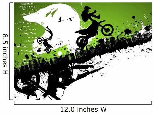 Motocross Freestyle Abstract Wall Decal
