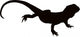 Australian Bearded Lizard Silhouette Wall Decal