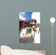 narrow, cobbled streets and houses of spanish pueblo Wall Mural