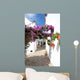 narrow, cobbled streets and houses of spanish pueblo Wall Mural