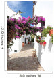 narrow, cobbled streets and houses of spanish pueblo Wall Mural