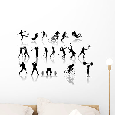Sportifs Wall Decal shown on a wall
