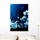 Bike and Clouds Wall Mural