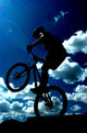 Bike and Clouds Wall Mural