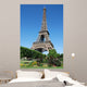 Flowers and the Eiffel Tower Wall Mural