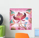 Abstract Pink Floral Wall Mural