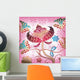 Abstract Pink Floral Wall Mural