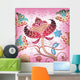 Abstract Pink Floral Wall Mural