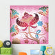 Abstract Pink Floral Wall Mural