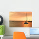 Sailboat at Sunset Wall Mural