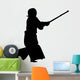 kendo fighter #3 silhouette Wall Decal