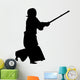 kendo fighter #3 silhouette Wall Decal