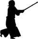 kendo fighter #3 silhouette Wall Decal