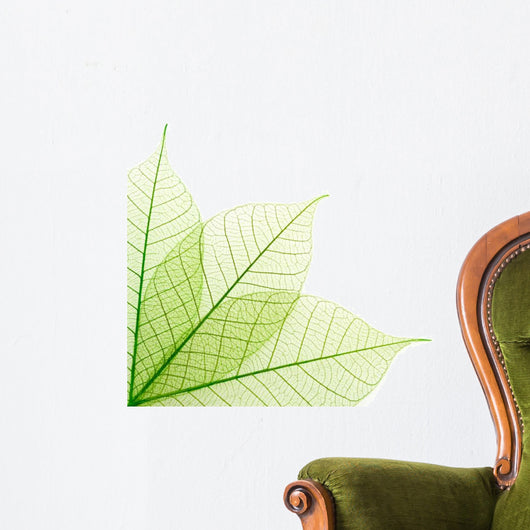 Ribbed green leaves Wall Decal