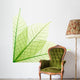 Ribbed green leaves Wall Decal