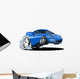 Cartoon Sport Car White Wall Decal