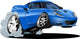 Cartoon Sport Car White Wall Decal