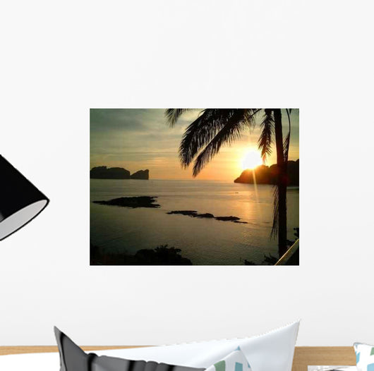 Sunset Island Wall Decal