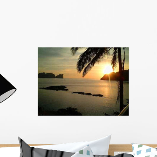 Sunset Island Wall Decal
