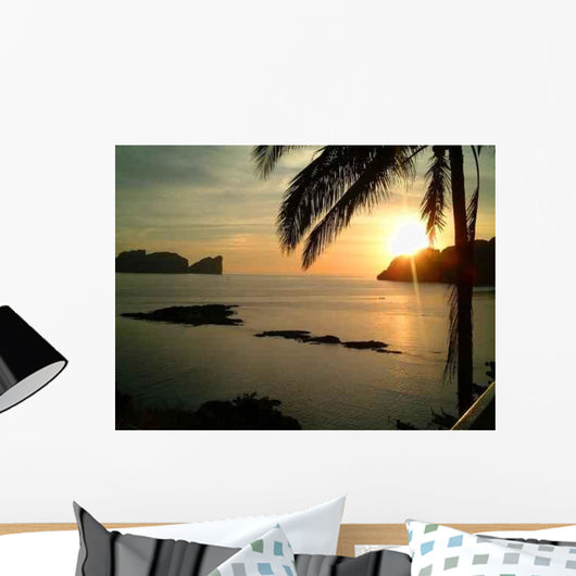 Sunset Island Wall Decal