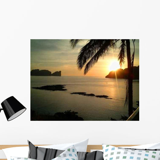 Sunset Island Wall Decal