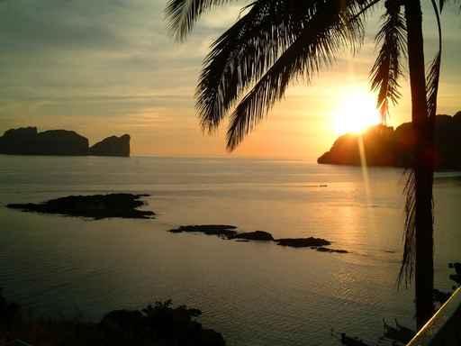 Sunset Island Wall Decal