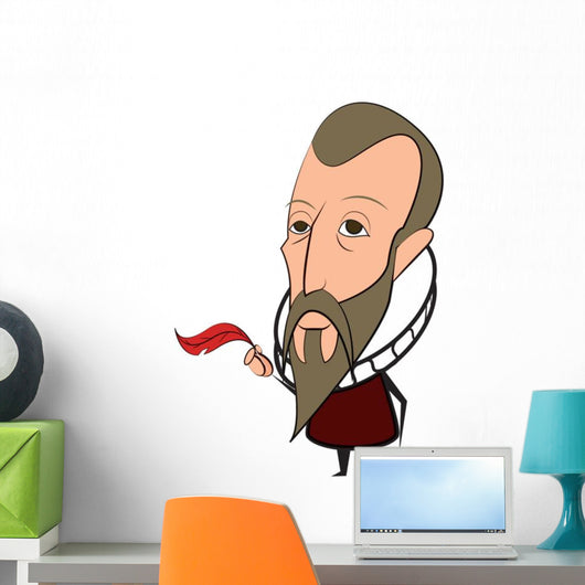 Historical Cartoon Descartes Wall Decal
