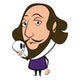 Historical Cartoon Shakespeare Wall Decal