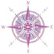Vintage Wind Rose Compass Wall Decal