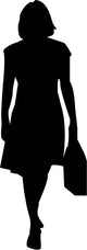 Businesswoman Standing Holding Briefcase Wall Decal