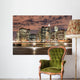 Manhattan Skyline at Night Wall Mural