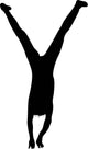 Man 2 Hand Stand Wall Decal