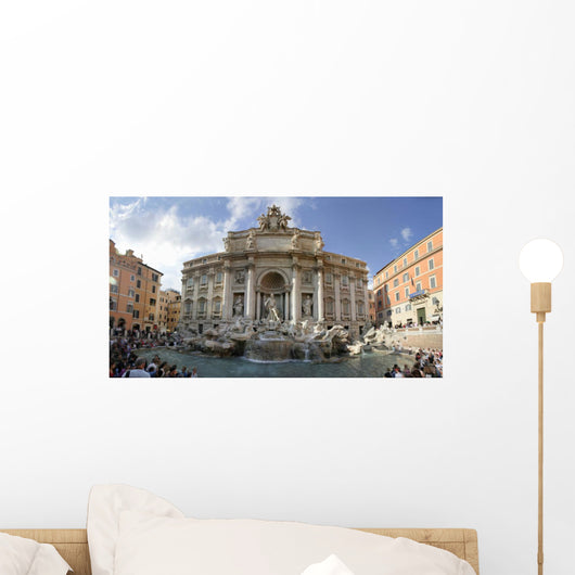 rome - trevi fountain - panorama Wall Mural