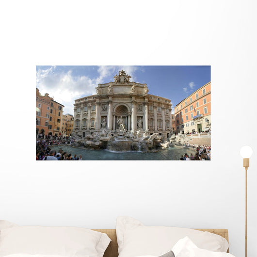 rome - trevi fountain - panorama Wall Mural