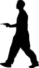 Man Holding Gun Silhouette Wall Decal
