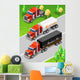 Three Big Trucks Wall Mural