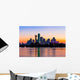 Dallas Skyline Sunrise Wall Decal