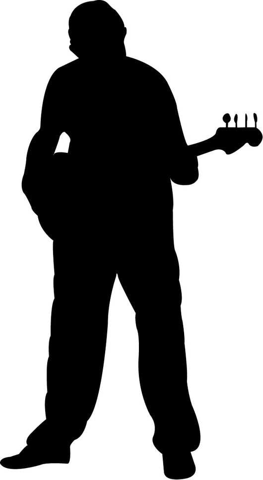 Man Playing Guitar Strumming Wall Decal
