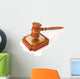 Wood Gavel 3D Illustration Wall Decal