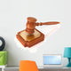 Wood Gavel 3D Illustration Wall Decal