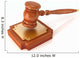 Wood Gavel 3D Illustration Wall Decal