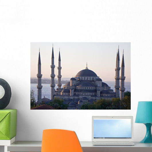 Main Mosque of Istanbul - Sultan Ahmet Camii (blue Mosque) at Ea Wall Mural