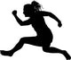 Woman Jumping Hurdle Silhouette Wall Decal