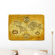 Old Paper World Map Wall Decal