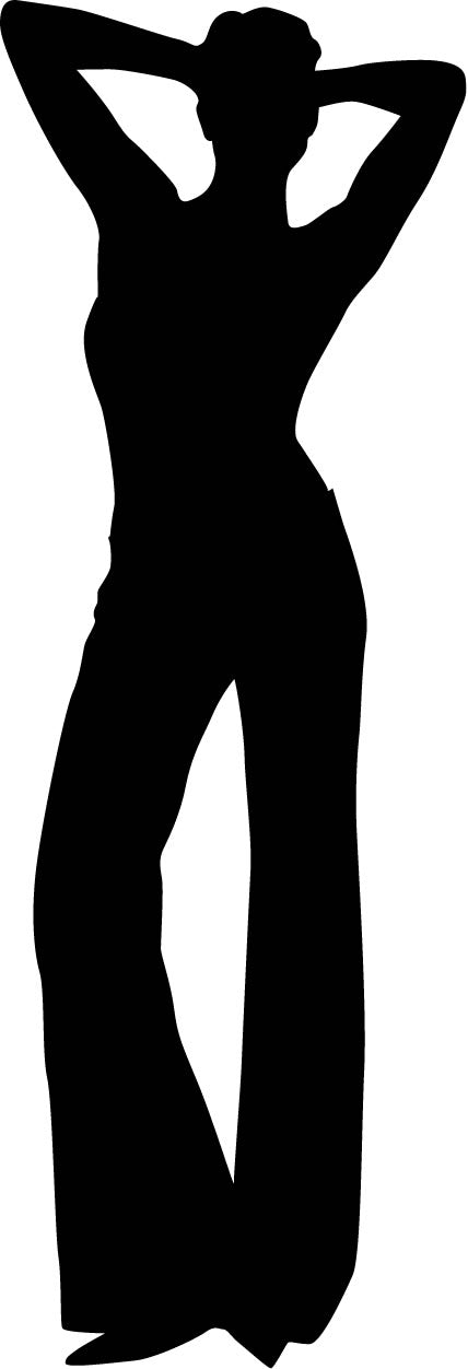 Woman with Pants Silhouette Wall Decal