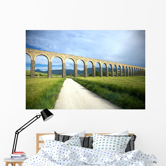 roman aqueduct in pamplona Wall Mural