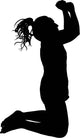 Woman with Pony Tail Wall Decal