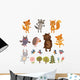 Cute Forest Animals Set Wall Decal Sticker Set