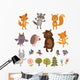 Cute Forest Animals Set Wall Decal Sticker Set