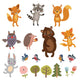 Cute Forest Animals Set Wall Decal Sticker Set
